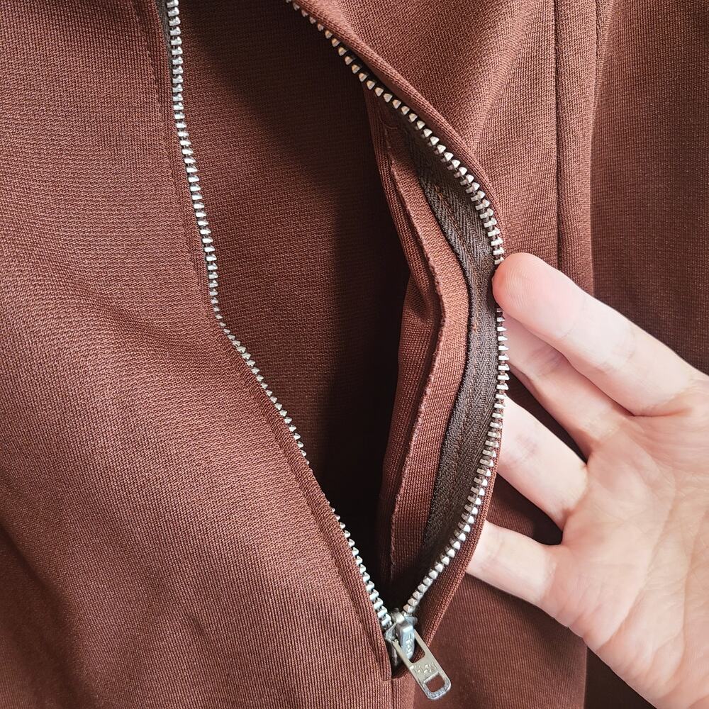 Vintage 70's Skirt Handmade Western Fringe High Rise Brown Midi Small Retro - Picture 6 of 6